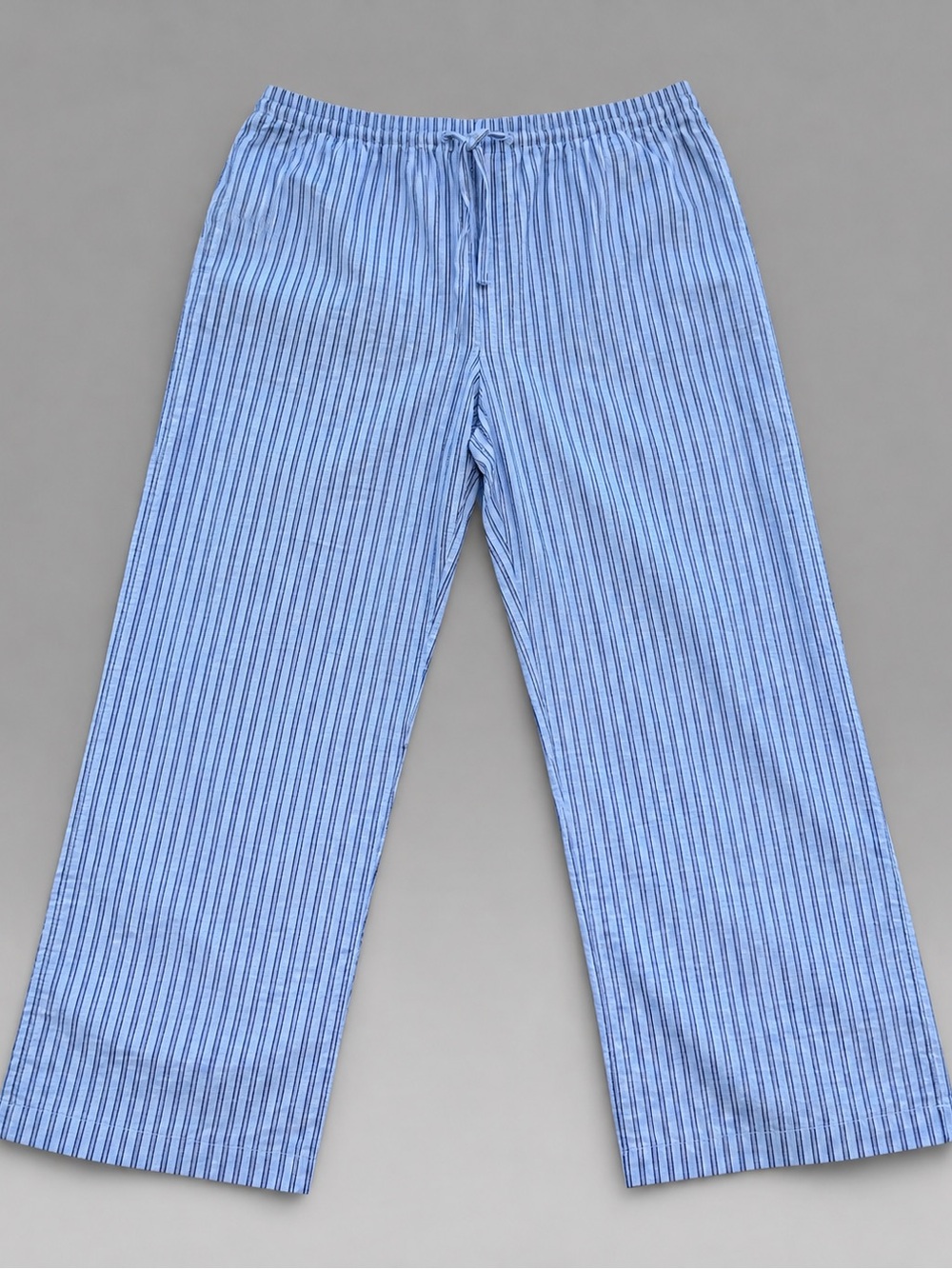 H&M Light Blue Striped Pull-On Jogger Pants